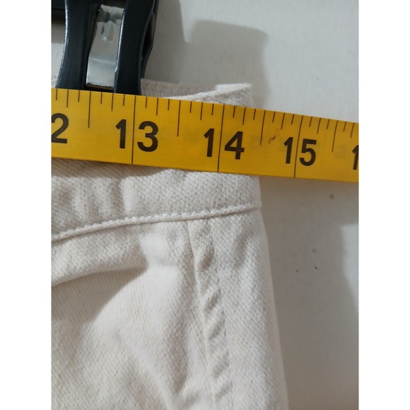 NOVA VINTAGE Cream Wide Leg Jeans Womens Size 27 Cotton High Rise - Picture 5 of 7